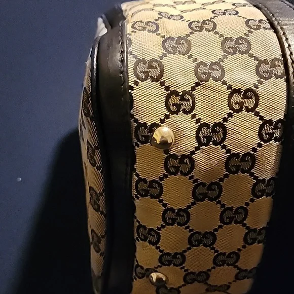 Gucci Blue and Red Stripe Monogram Bag - Picture 9 of 16